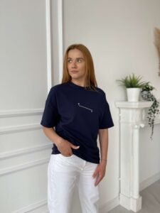 Marškinėliai OVERSIZE INDIGO MĖLYNI