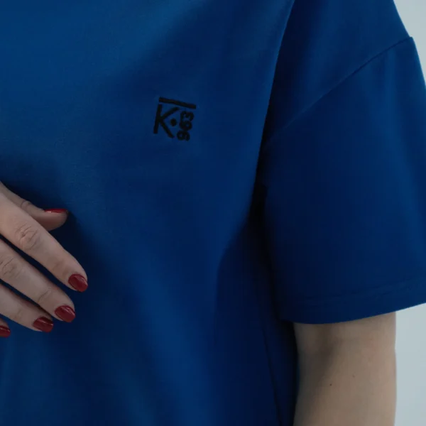 MĖLYNI OVERSIZE MARŠKINĖLIAI “K963”