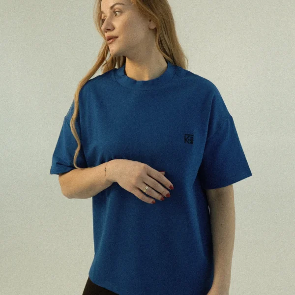 MĖLYNI OVERSIZE MARŠKINĖLIAI “K963”