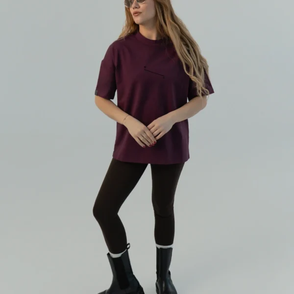 BORDO OVERSIZE MARŠKINĖLIAI